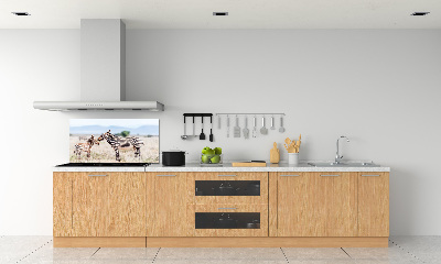 Cooker splashback Zebra in the mountains