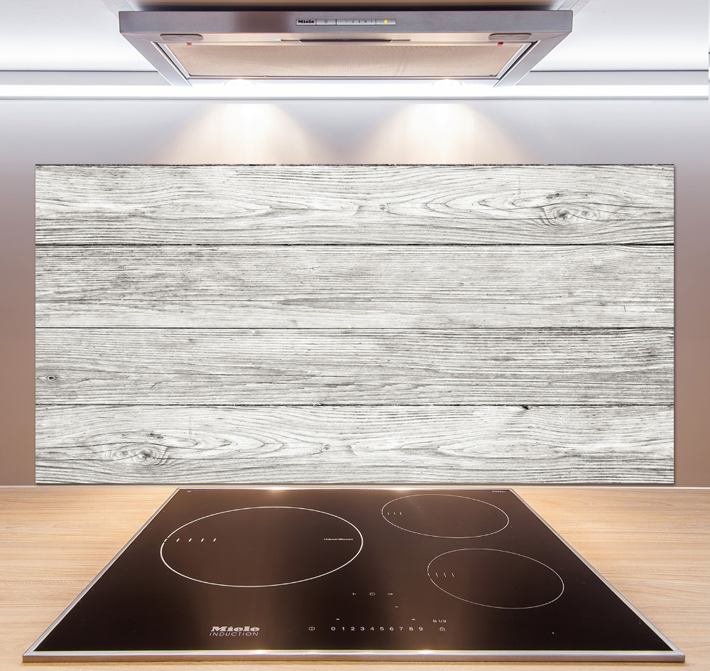 Cooker splashback Wooden background