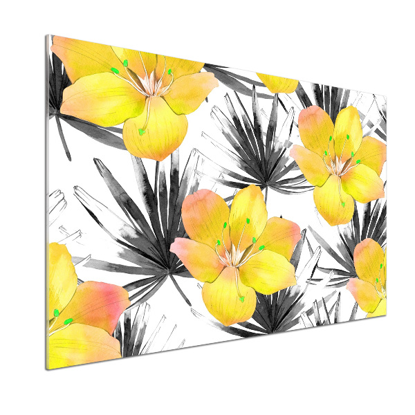 Cooker splashback Tropical flowers