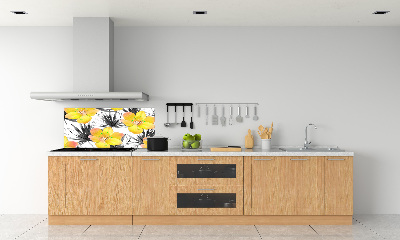 Cooker splashback Tropical flowers