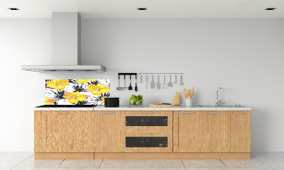 Cooker splashback Tropical flowers