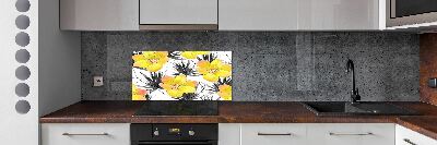 Cooker splashback Tropical flowers