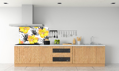 Cooker splashback Tropical flowers