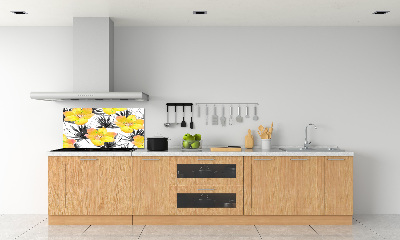 Cooker splashback Tropical flowers