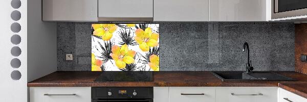 Cooker splashback Tropical flowers