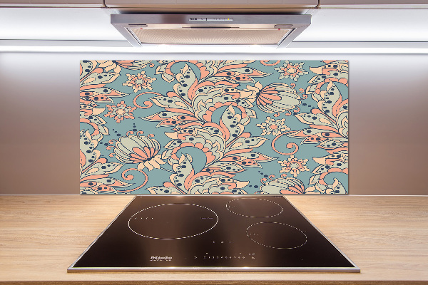 Cooker splashback Ethnic flowers