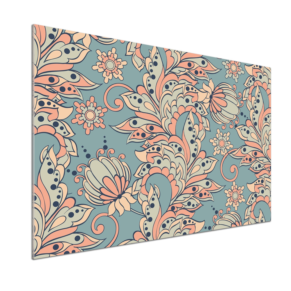 Cooker splashback Ethnic flowers