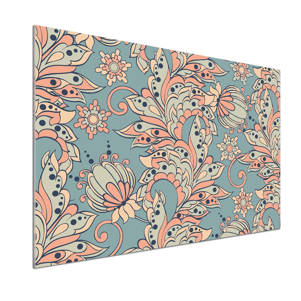 Cooker splashback Ethnic flowers