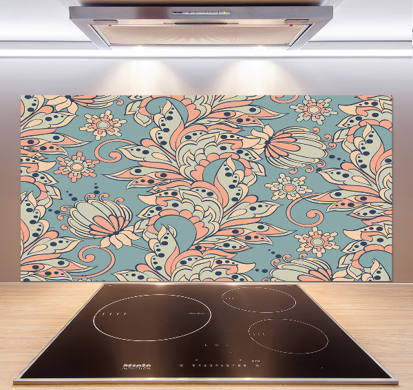 Cooker splashback Ethnic flowers