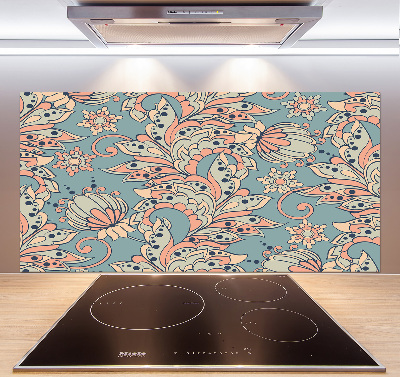 Cooker splashback Ethnic flowers