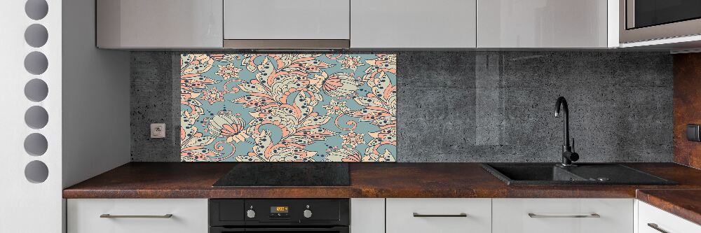 Cooker splashback Ethnic flowers