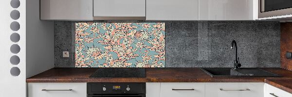 Cooker splashback Ethnic flowers