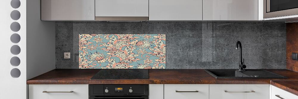 Cooker splashback Ethnic flowers