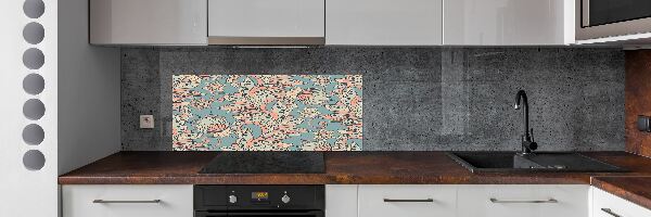 Cooker splashback Ethnic flowers