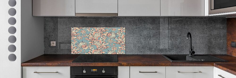 Cooker splashback Ethnic flowers