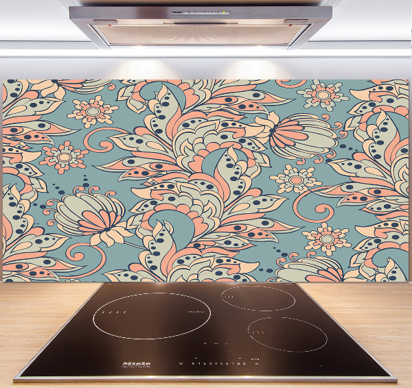 Cooker splashback Ethnic flowers