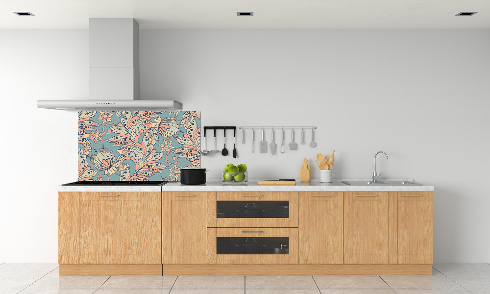 Cooker splashback Ethnic flowers