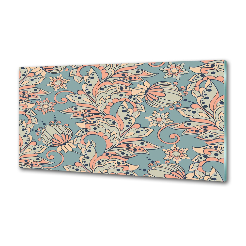 Cooker splashback Ethnic flowers