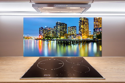 Cooker splashback New York at night