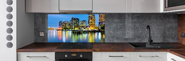 Cooker splashback New York at night