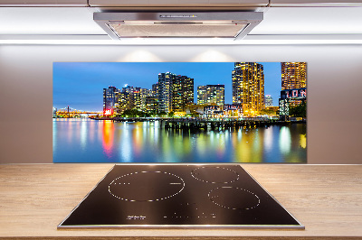 Cooker splashback New York at night