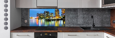 Cooker splashback New York at night