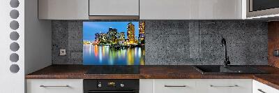 Cooker splashback New York at night