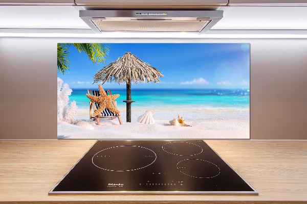 Cooker splashback Holidays on the beach