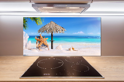 Cooker splashback Holidays on the beach