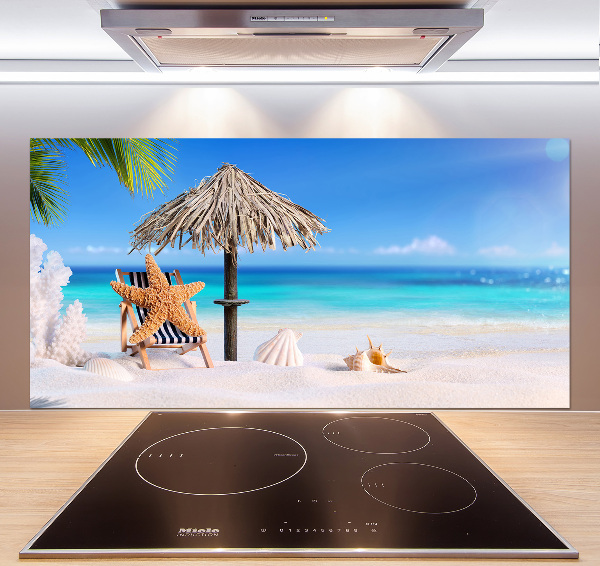 Cooker splashback Holidays on the beach