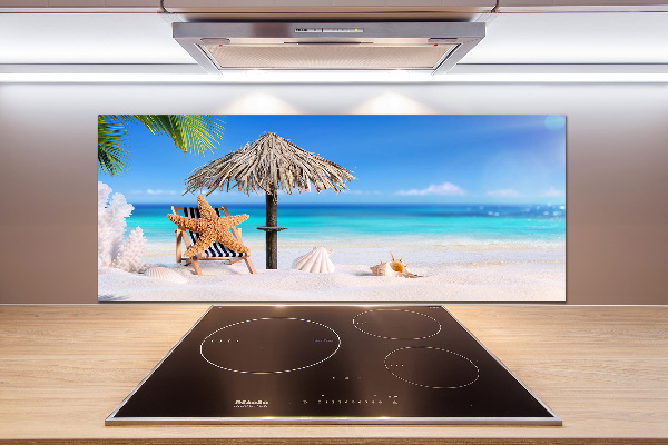 Cooker splashback Holidays on the beach