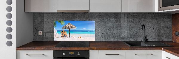 Cooker splashback Holidays on the beach