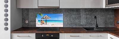 Cooker splashback Holidays on the beach