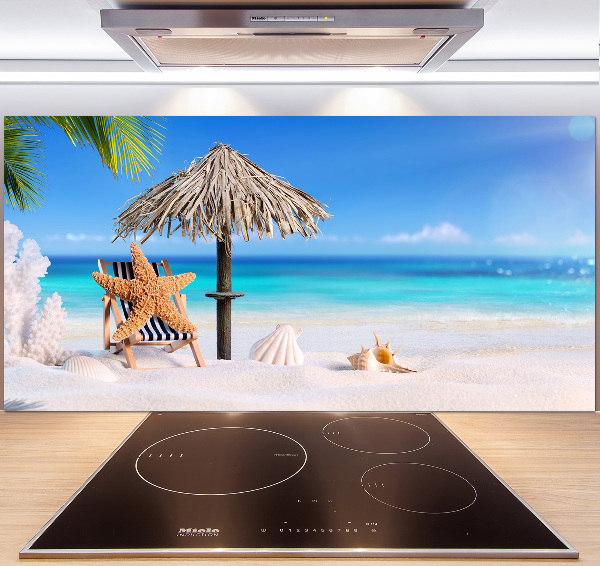 Cooker splashback Holidays on the beach