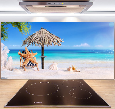 Cooker splashback Holidays on the beach