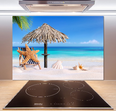 Cooker splashback Holidays on the beach