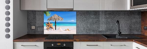 Cooker splashback Holidays on the beach