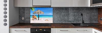 Cooker splashback Holidays on the beach