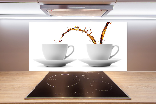 Cooker splashback Pouring coffee