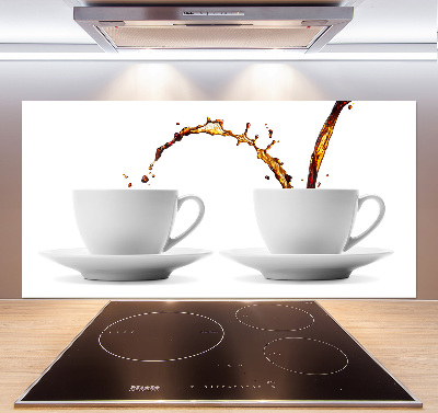 Cooker splashback Pouring coffee