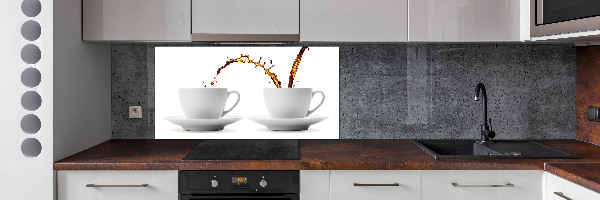 Cooker splashback Pouring coffee