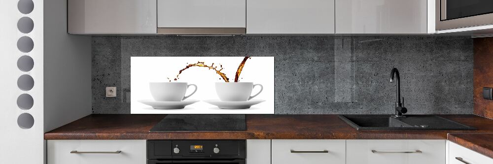 Cooker splashback Pouring coffee