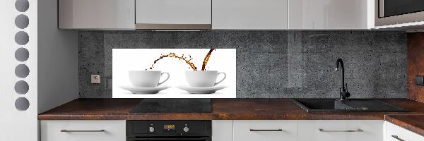 Cooker splashback Pouring coffee