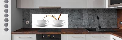 Cooker splashback Pouring coffee