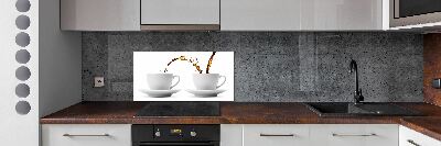 Cooker splashback Pouring coffee