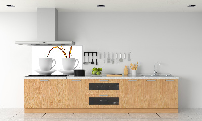 Cooker splashback Pouring coffee