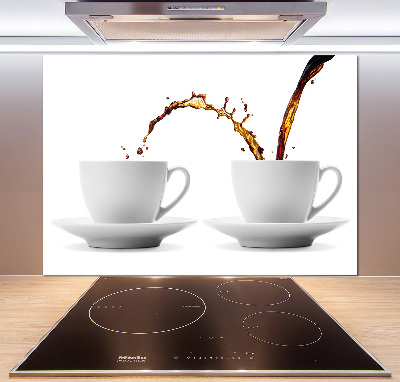 Cooker splashback Pouring coffee