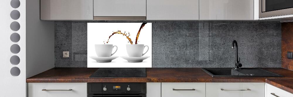 Cooker splashback Pouring coffee