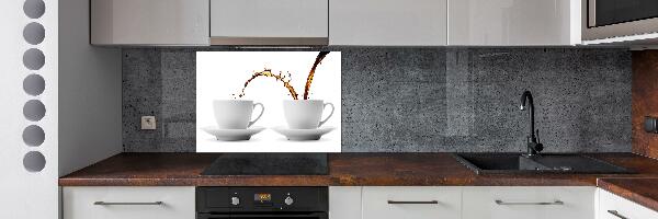 Cooker splashback Pouring coffee