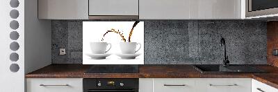 Cooker splashback Pouring coffee